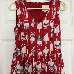 Modcloth Red Popsicle Print Dress with pockets